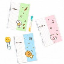 카카오프렌드 노트 복습노트 수학오답노트 다이소스프링노트, 1개, 어피치