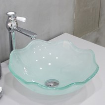 AQ1030 유리볼세면기 탑볼세면기세면볼 세면대 세면기 탑볼세면, 블랙 유리볼 (멍)자동폽업-BT, P트랩(벽배수) 32cm