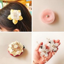 BEEU 비유 한복머리핀 백일 돌 잔치 유아 성인 아기 아동 어린이 여아 한복 머리 한복 헤어 머리장식 머리장신구