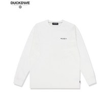 덕다이브 로고 롱슬리브 티셔츠 화이트