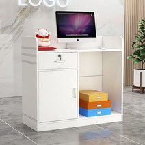 계산대 카운터 포스기 800 매장 인포데스크 식당 이발소 600 가게 살롱 서랍형 5, 100x38x90cm, 80cm보디히트화이트