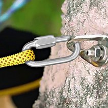 갈렙등반 암벽 O형 잠금 카라비너 등산 클라이밍 고정 확보 연결 고리 강철 비너, 10mm