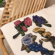 플라이쿱 꽃 볼륨 자수패치 열접착식 와펜 14종, 금잔화(F-004)