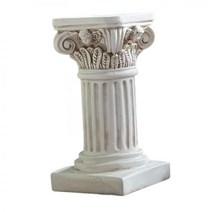 키덜트 로마 기둥 동상 캔들 홀더 그리스 흰색 조각 입상 받침대 레이아웃 풍경 사진 소품 스탠드, 한개옵션0