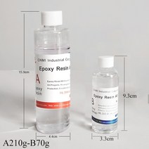 금속접착제 산업용접착제 수리 페이스트 AB접착제 납땜 내열성 부식방지 에폭시 DIY 송진 접착제 31 AB 투명 크리스탈 경화제 주얼리 제작용 예술 홈 데코 용품, [02] A210g-B70g