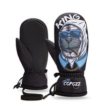 Copozz -30 ℃ 두꺼운 성인 십대 전문 스노우 보드 스키 장갑 방풍 겨울 따뜻한 열 눈 장갑 스키 스노우 모빌, m, 시가 개