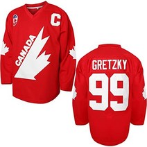 아이스하키복 아이스하키져지 Gretzky 하키 저지 1991 쿠페 팀 캐나다 컵 레드 아이스 남성 스포츠 스웨터, 01 99 Red_02 M