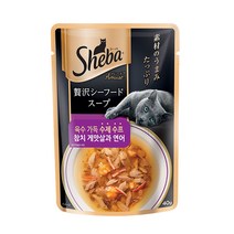 쉬바 수제 수프 40g 고양이간식, 참치 게맛살과 연어