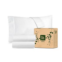 캘리포니아 킹 시트 - 백설 공주 - 100% 면 시트 세트 - 400수 - 4피스 침구 - 베개 커버 2개 플랫 시트 및 40.6cm(16인치) 딥 포켓이 있는 매트리스 커버