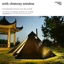 티피텐트 감성텐트 대형 인디언 캠핑 텐트 [Top Lander] 성인용 티피 텐트 야외 초경량 피라미드 플라이, 05 OliveGreen-Full set