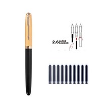 jinhao 85 메탈우드 만년필 골든 캡 엑스트라 파인 펜촉 0.38mm 잉크 펜, 펜과 잉크, 1-0.38mm