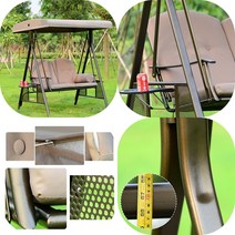 마트498 정원용 2인 고급 그네의자 무중력의자 정원그네 야외용벤치 흔들의자 농막하우스 모듈주택