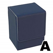 Cicogna 덱 케이스 가죽 수납 가능 카드 80장 세로 홀더 Type A, 유형 A: 네이비