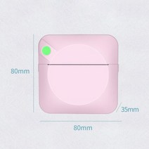 포토 프린터 휴대용 미니 포켓 사진 인쇄 200 인치 당 점 무선 모바일, Pink+체코
