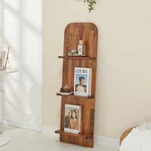 마홀앤 리빙 멀바우 원목 라운드 3단 매거진랙 북선반 책진열대 잡지꽂이 정리대 인테리어랙