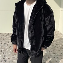 놈코디 밍크후드집업 밍크집업 퍼자켓 후리스 빅사이즈 4컬러