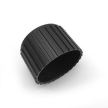 Gym Fitness Equipment Spare Parts Foot Cover 50Mm Round Tube Outer Plug Stripe With Or, 01 Black