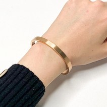 로즈골드 실버 써지컬스틸 심플 기본 뱅글 팔찌