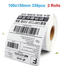 바코드 프린터 라벨 생성기 감열 배송 스티커 4인치 USB 블루투스 40-110 너비 아마존 이베이 Etsy Shopify, 06 2 x100x150mm 330개_01 EU 플러그