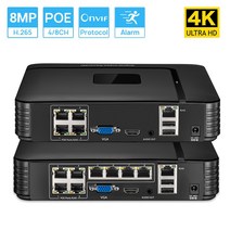 원격 액세스 얼굴 인식 POE 비디오 레코더 IP 보안 시스템 4k 8MP 울트라 HD NVR 4CH 8CH, 03 2T_02 8CH_04 Au 플러그