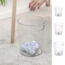 투명 아크릴 휴지통 탁상용 쓰레기통 사무실 미니 탁상 화장대 아크릴 휴지통 쓰레기통 다용도 수납함, 쿠팡 대형, 대형