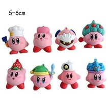 애니메이션 게임 커비 액션 피규어 장난감 핑크 만화 PVC 를 크리스마스 선물 6-8 개, 03-C 8PCS