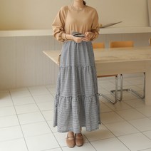 에브리나나 / 캉캉체크 밴딩원피스