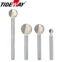 Tideway-목공 볼 라우터 비트 나무 조각 밀링 커터 트레이 커피 테이블베이스 부드럽게 예리한 밀, [03] 3x8