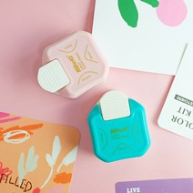 코너라운더 라운드 커팅기 커터 재단 모서리 라운딩 문서 포카 펀치 펀칭기 corner rounder paper punch, 3in1(4/7/10mm), 블루
