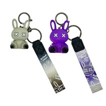 파인드몰 토끼 키링 키홀더 2개 세트, 화이트+퍼플