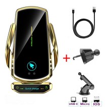 초고속무선충전기 무선 충전 패치 멀티 초고속 충전기 15W 자동차 기 폰 13 12 S2, 06 Gold add sucker