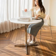 1300K 스페테이블 800원형 2인 카페 화이트 라운드 식탁, 옵션선택:화이트＃