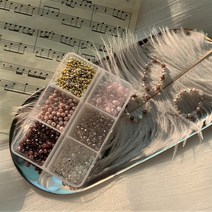 샤론델 비즈반지 만들기 세트 _보라빛 타입 30개 제작 가능(우레탄줄+본드 포함)/ DIY키트 DIY세트 집에서할수있는취미