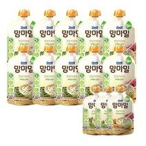 매일유업 맘마밀 안심이유식 9개월 4종 (총13개), 미역10개+맛보기(녹황1+시금치1+브로콜리1), 100g, 1세트