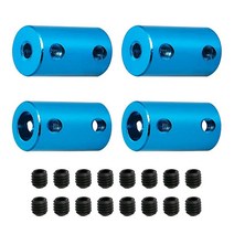 Aopin 4mm ~ 8mm 리지드 커플링 세트 스크류 샤프트 스테퍼 모터 길이 25mm / 1인치 모터 커플러 커넥터 나사 포함 3D 프린터 RC 로봇 자동차 모델 샤프, Blue, 5 to 8