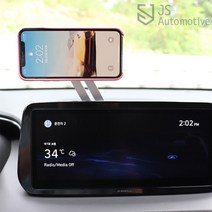 JS automotive 포터2 시야방해없는 네비부착 접이식 알루미늄 자석 스마트폰 거치대 홀더 악세사리 자동차 용품, 1개