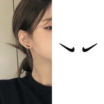 MOA 피어싱 체크 표시 남녀공용 S925 은침 귀걸이 cool girl cool boy 개성 심플