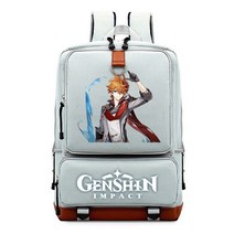 게임 원신 임팩트 배낭 소년/소녀용 학생 학교 가방 데일리 여행 대용량 노트북 Mochila