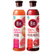 [청정원] 홍초 자몽900ml x1개+홍초 타트체리900ml x1개, 1세트, 900ml