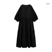 자라 롱원피스 여성 zara 봄 블랙 포플린 0881320 800