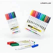 라인플러스 네임펜 6색 12색 세트, 투 네임펜 12색세트