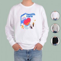 디자인티셔츠 아토 원격진료 헬스케어 건강 20 맨투맨 후드티, 맨투맨그레이_130