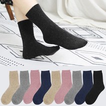 삭스판다 여성용 니트 앙고라 중목 양말 10켤레