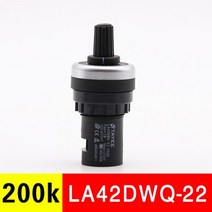 LA42DWQ-22 1K 2K 5K 10K 20k 50k 500k 22mm 직경 냄비 로터리 전위차계 변환기 거버너 인버터 저항 스위치, 09 200K