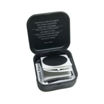 지요 자전거 접착식 펑크패치 스티커형, 블랙, 4개