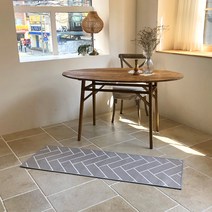 탐바 더스트프리 헤링본 방수 주방매트, 그레이