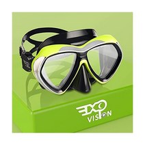 성인 스쿠버 다이빙 마스크 안개 방지 스노클 고글 강화 유리 수영 마스크 고글 잠수 스노클링을 위한 코 덮개 전문 스노클링 장비, Yellow