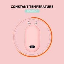 휴대용전기히터 usb충전 휴대용 전기 손 히터 모바일 전원 공급 장치 겨울 USB 충전식 학생 선물 가정 사무실용, 05 Display Pink