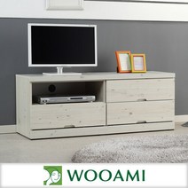 [우아미아이] 듀마 2단 오픈 와이드 멀티콘솔, 색상:오크화이트