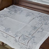 빈티지러너 플리마켓테이블보 정사각 린넨 작은 식탁